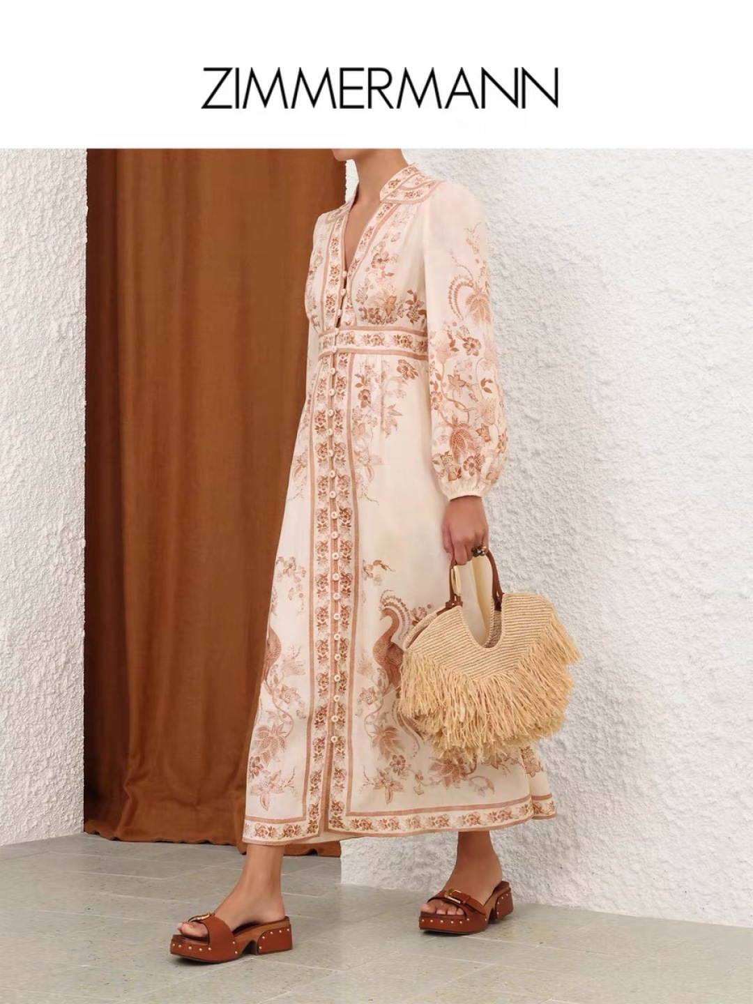 Indra Plunge Midi Dress-G