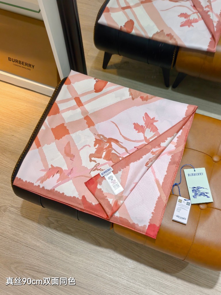 Bueberry Double-Sided Silk Scarf-022