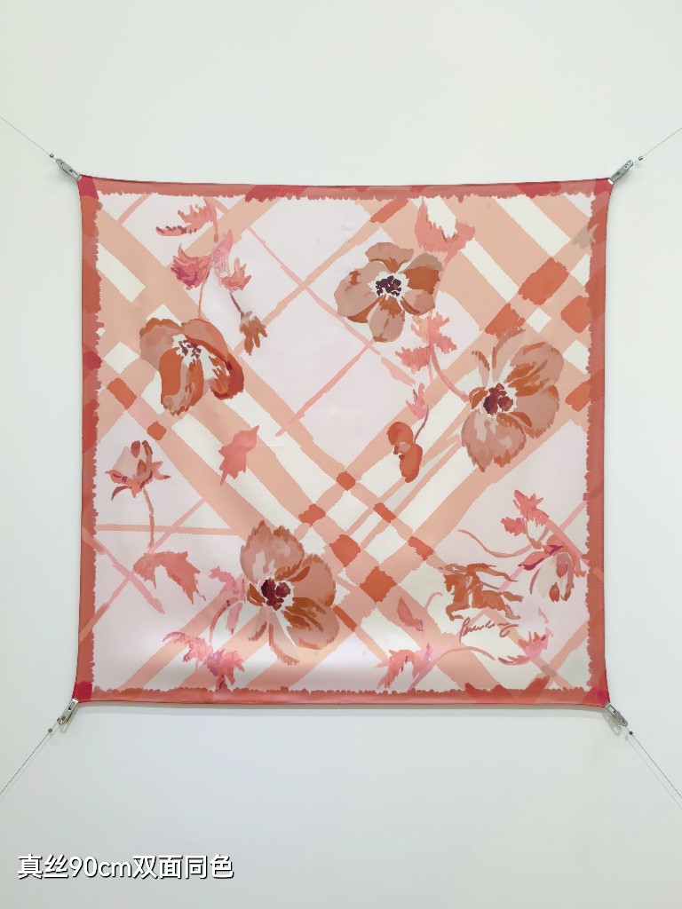Bueberry Double-Sided Silk Scarf-021