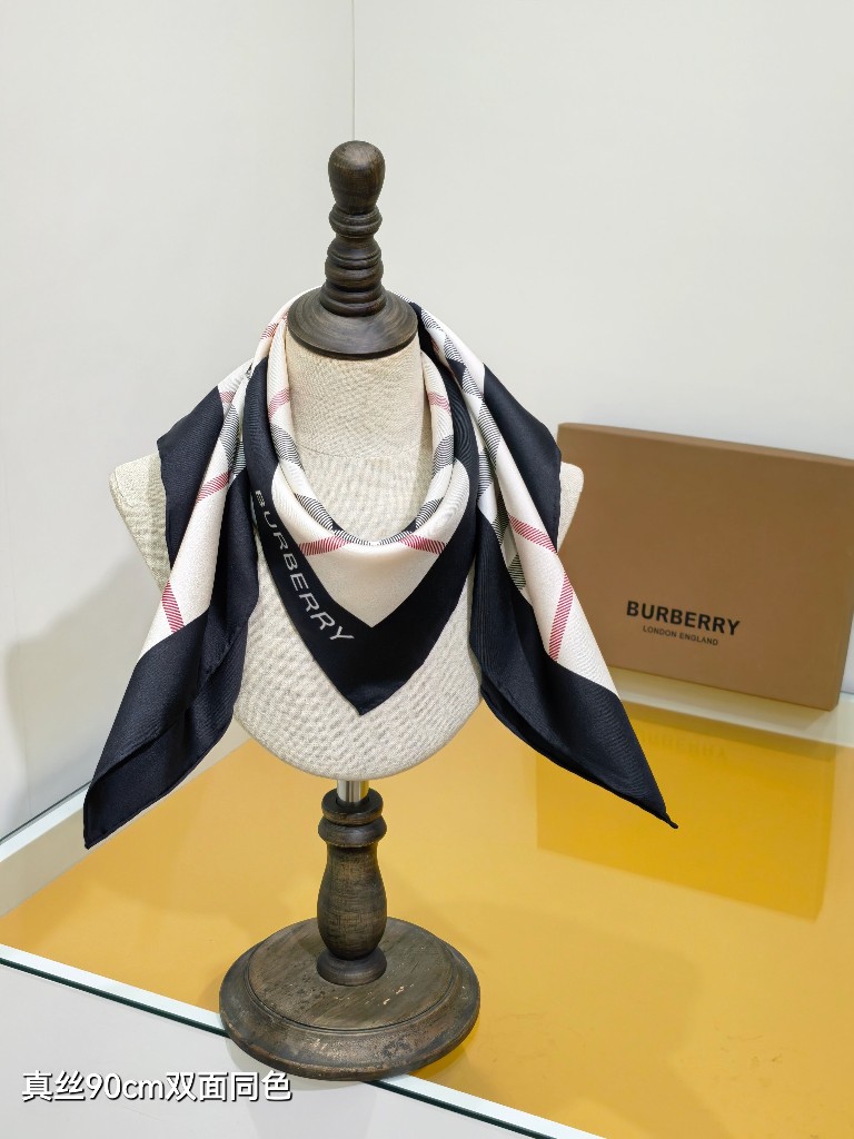 Bueberry Double-Sided Silk Scarf-019