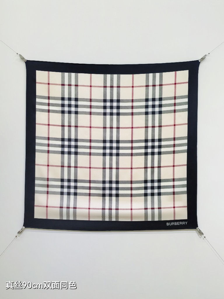 Bueberry Double-Sided Silk Scarf-017