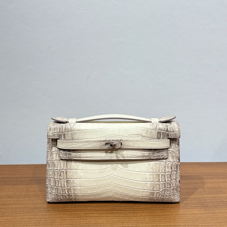 Kelly I  Mini 22cm-Crocodile Leather Himalaya 01-006
