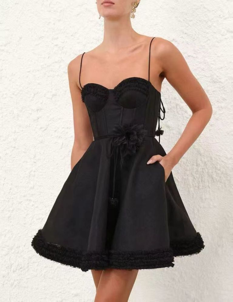 Luna Ruffle Mini Dress-B3