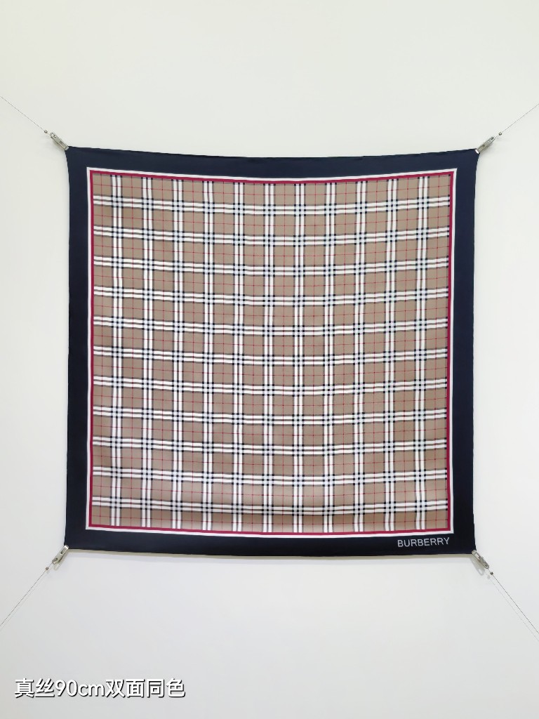 Bueberry Double-Sided Silk Scarf-014