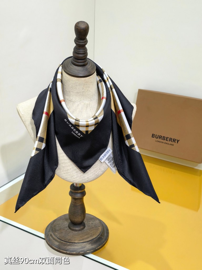 Bueberry Double-Sided Silk Scarf-013