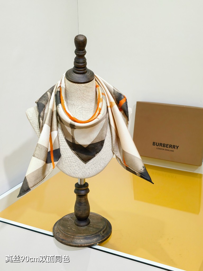 Bueberry Double-Sided Silk Scarf-010