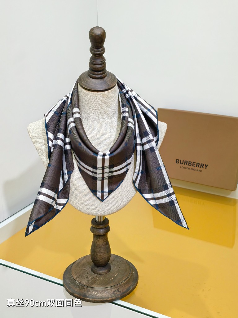 Bueberry Double-Sided Silk Scarf-005