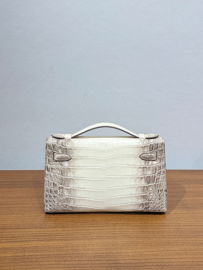 Kelly I  Mini 22cm-Crocodile Leather Himalaya 01-004