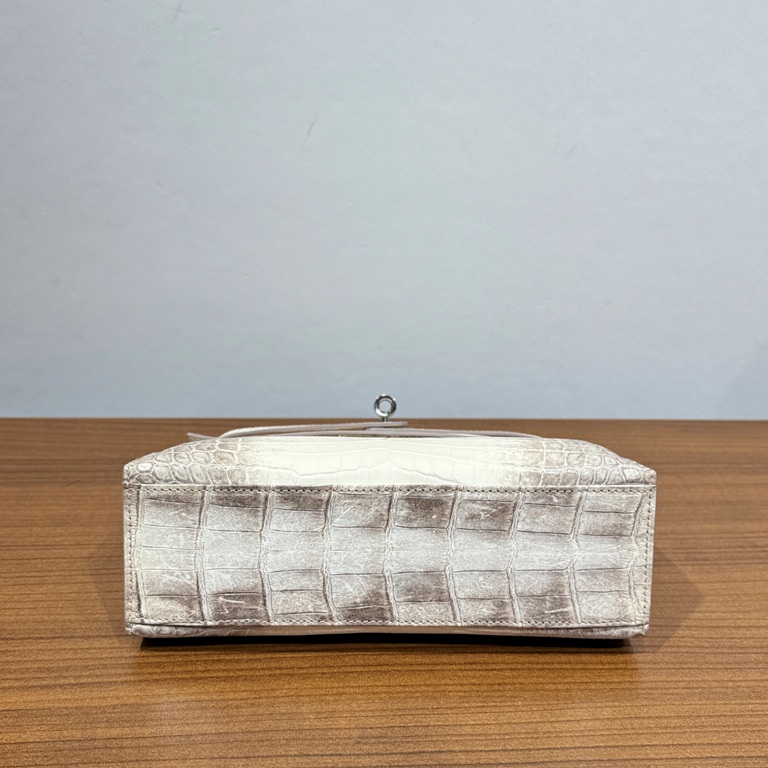Kelly I  Mini 22cm-Crocodile Leather Himalaya 01-003