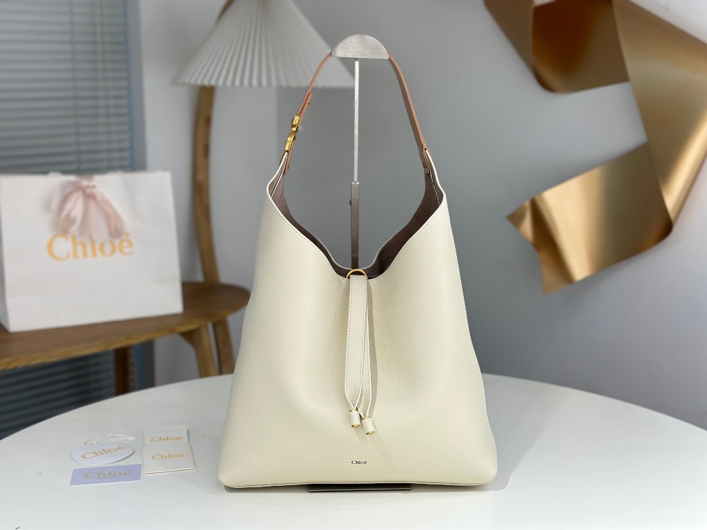 Marcie Hobo Leather Bag|36cm-002