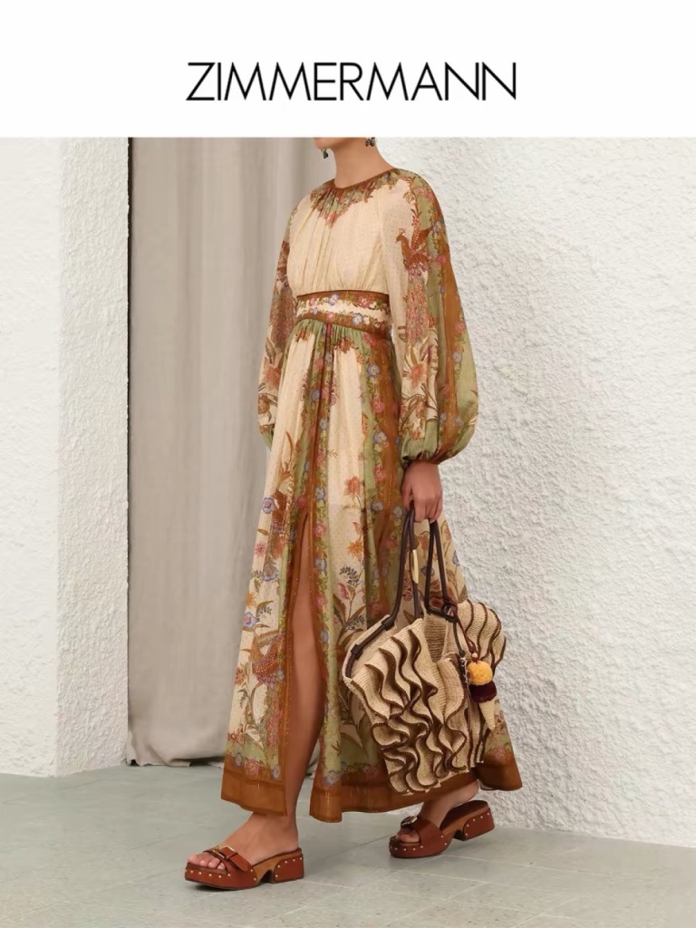 Indra Waisted Maxi Dress-C