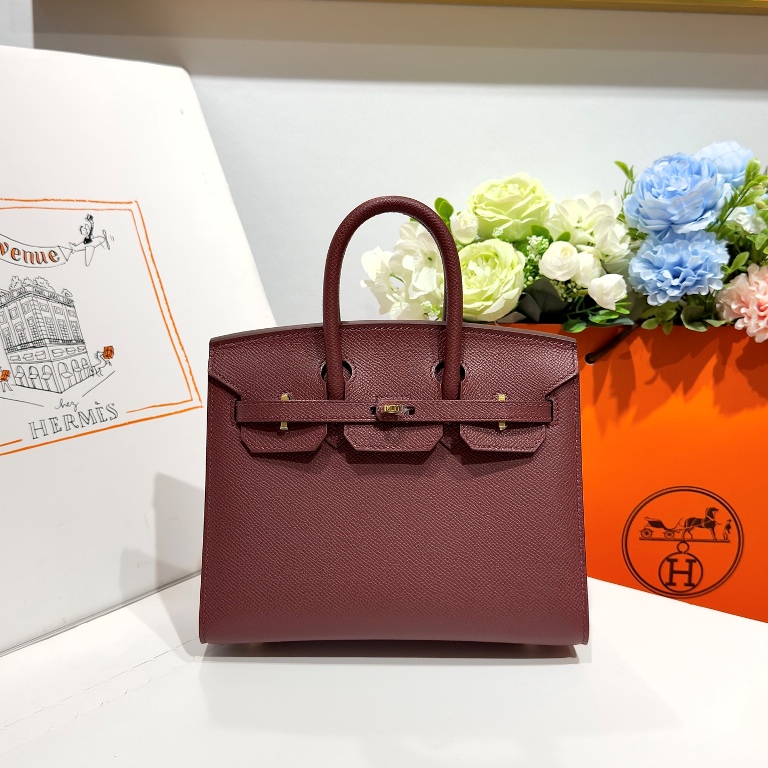 Birkin 20 in Bordeaux Epsom Leather-001