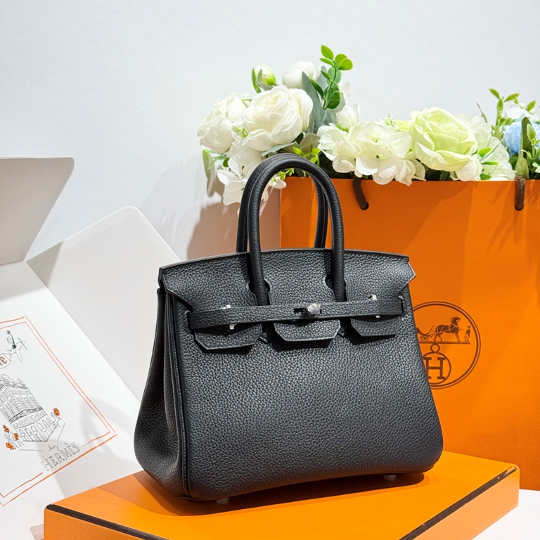 Birkin 20 in Noir Togo Leather-001