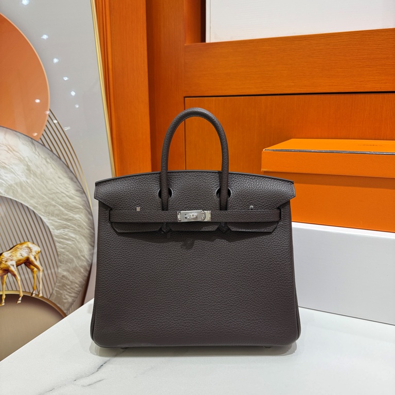 Birkin 25 in Ebene Togo Leather-025