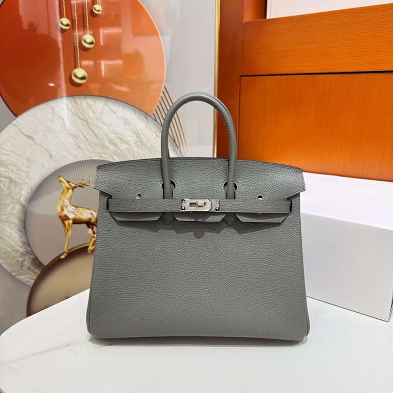Birkin 25 in Gris Meyer Togo Leather-020