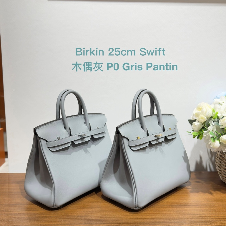 Birkin 25 in Gris Pantin Swift Leather-003