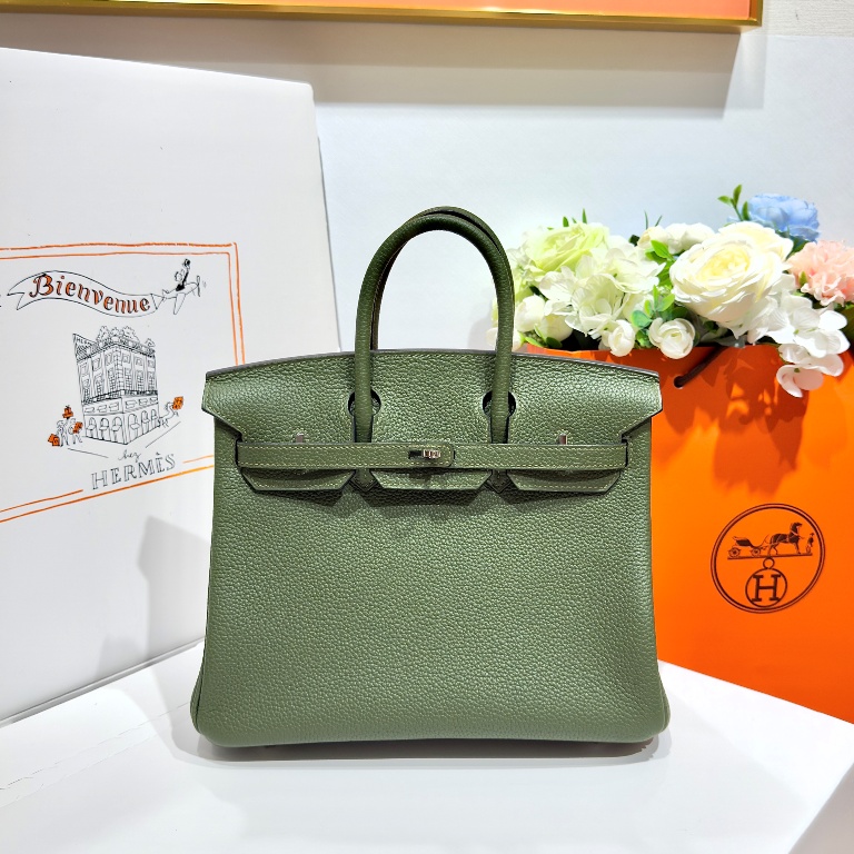 Birkin 25 in Jungle Green Togo Leather-014
