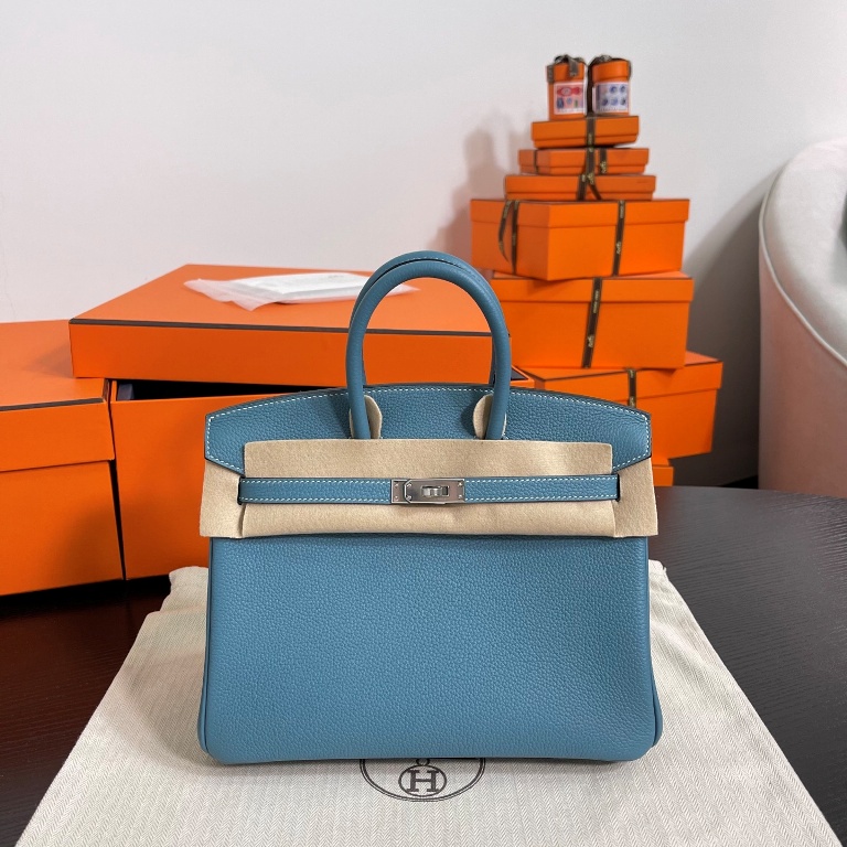 Birkin 25 in New Blue Jean Togo Leather-006