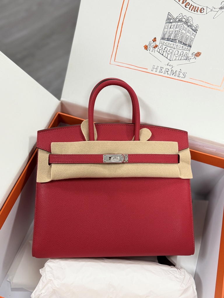 Birkin 25 in Rouge Casaque Epsom Leather-009