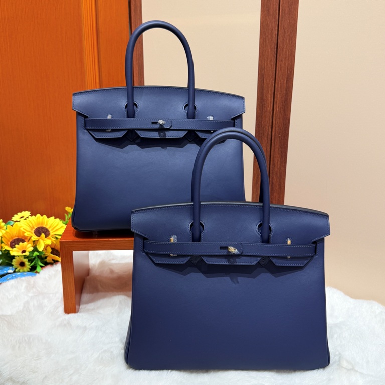 Birkin 30 in Blue Saphir Swift Leather-008