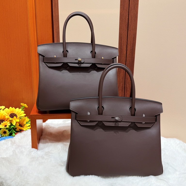 Birkin 30 in Chocolat Swift Leather-007