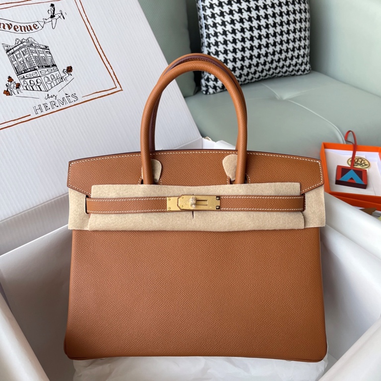Birkin 30 in Gold Epsom Leather-008