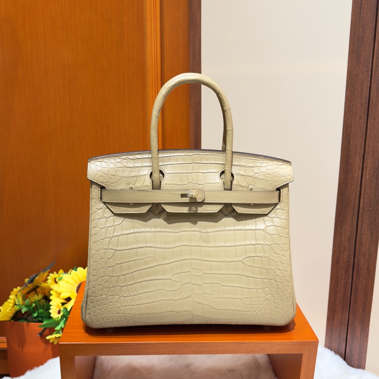 Birkin 30cm-Matte Crocodile Leather(OM Chai)-004