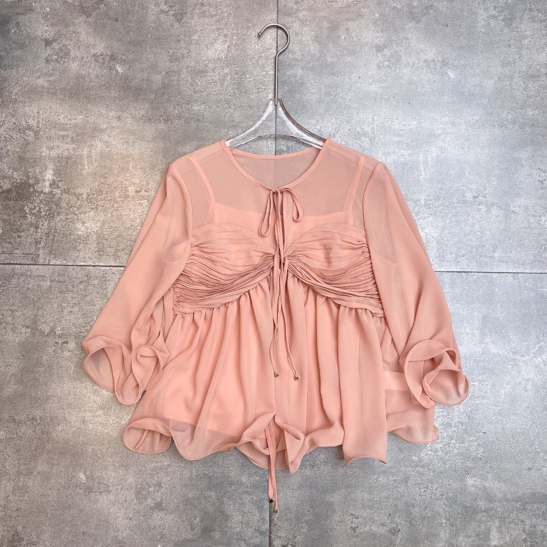 Chloé Top in Silk & Polyester-B