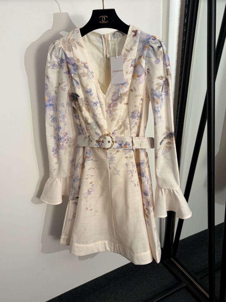 Luna Button Midi Dress-F