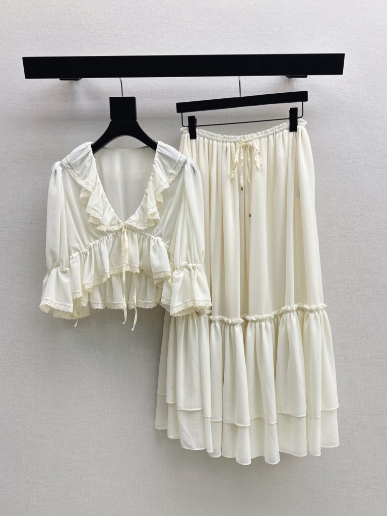 Chloé Top and Long Skirt Set-A