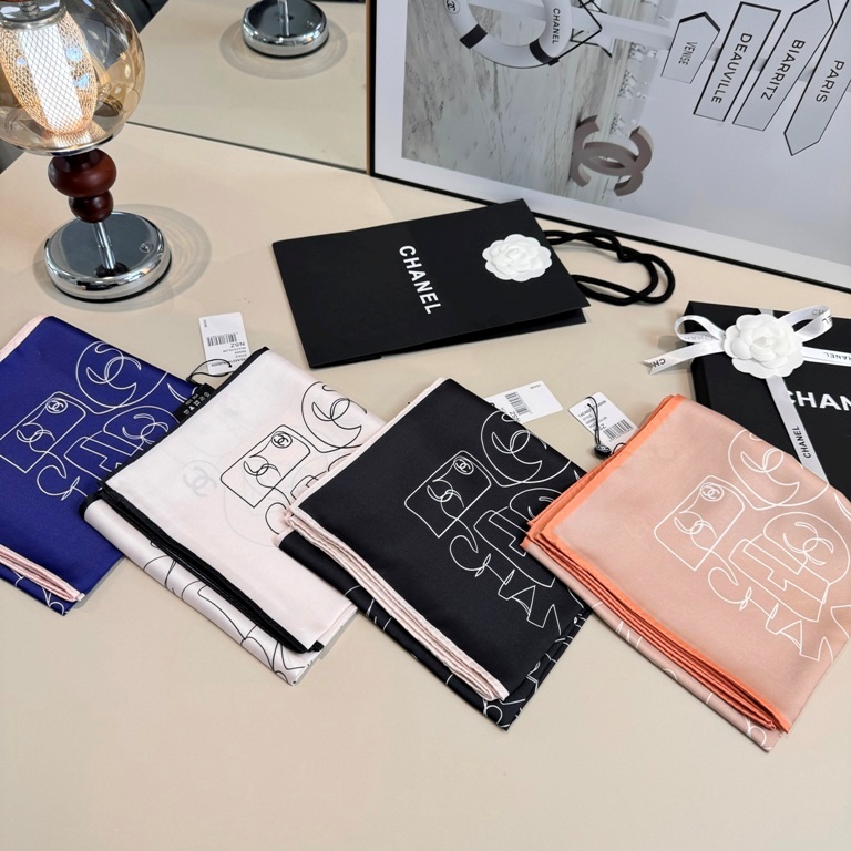 Chanel Single-Sided Silk Scarf-124