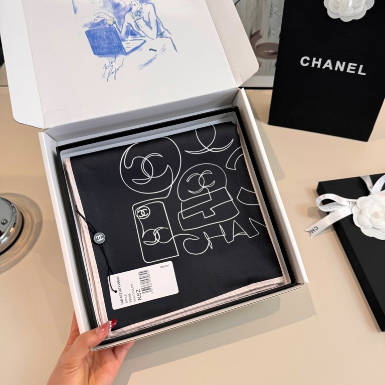 Chanel Single-Sided Silk Scarf-122