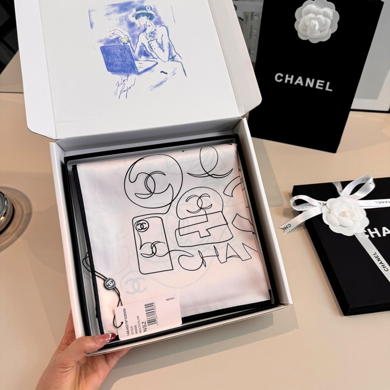 Chanel Single-Sided Silk Scarf-120