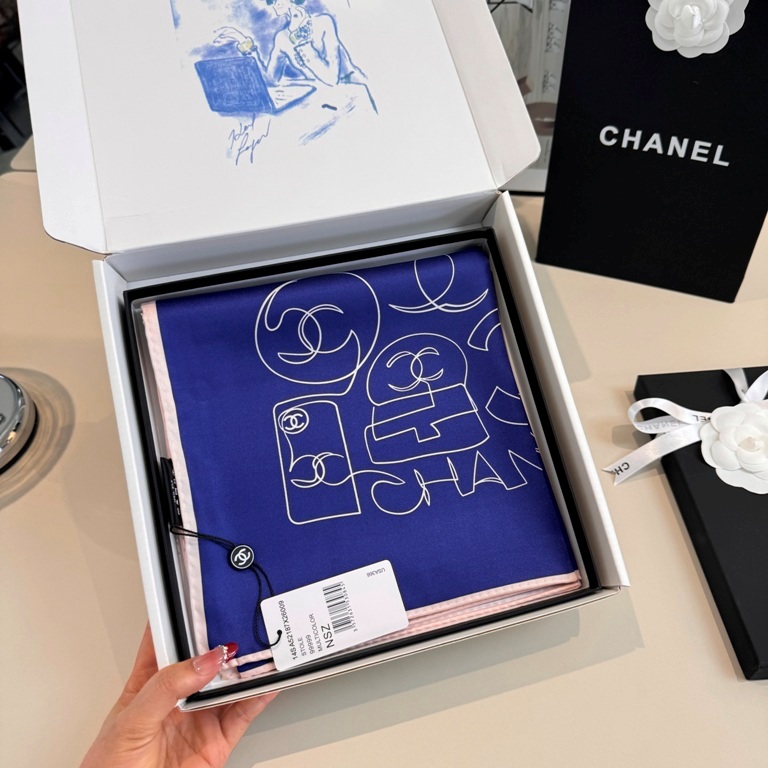 Chanel Single-Sided Silk Scarf-117