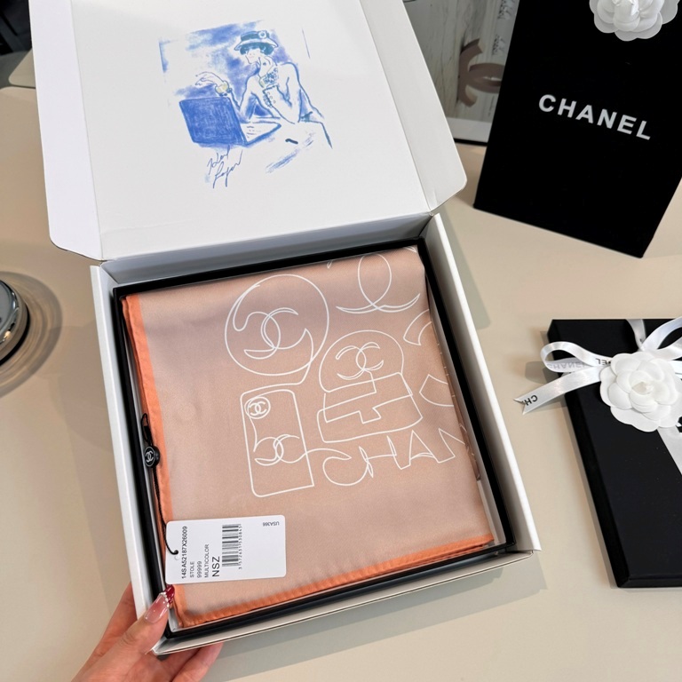 Chanel Single-Sided Silk Scarf-114