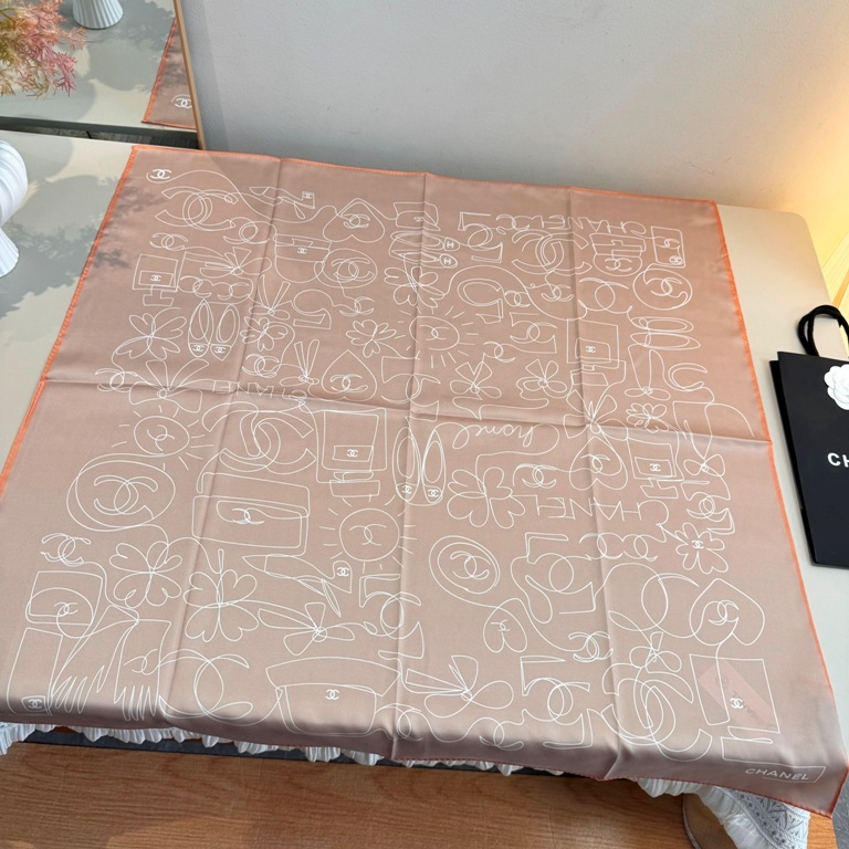 Chanel Single-Sided Silk Scarf-112