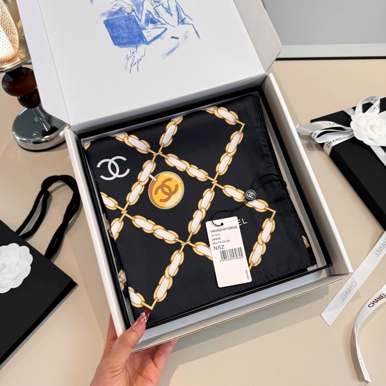 Chanel Single-Sided Silk Scarf-104