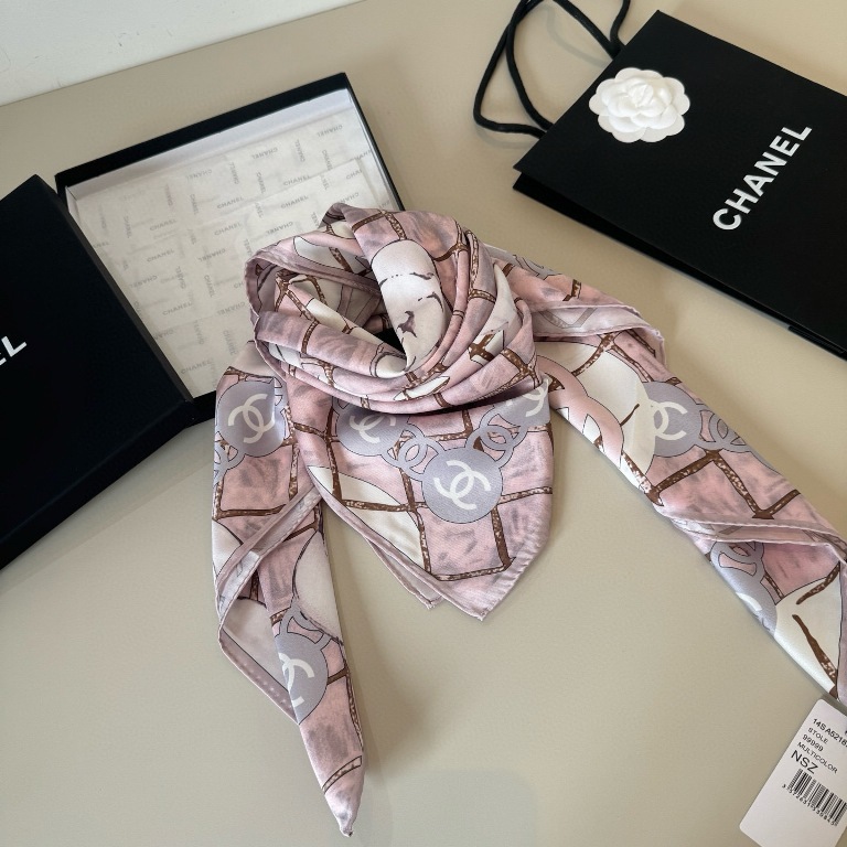 Chanel Single-Sided Silk Scarf-096