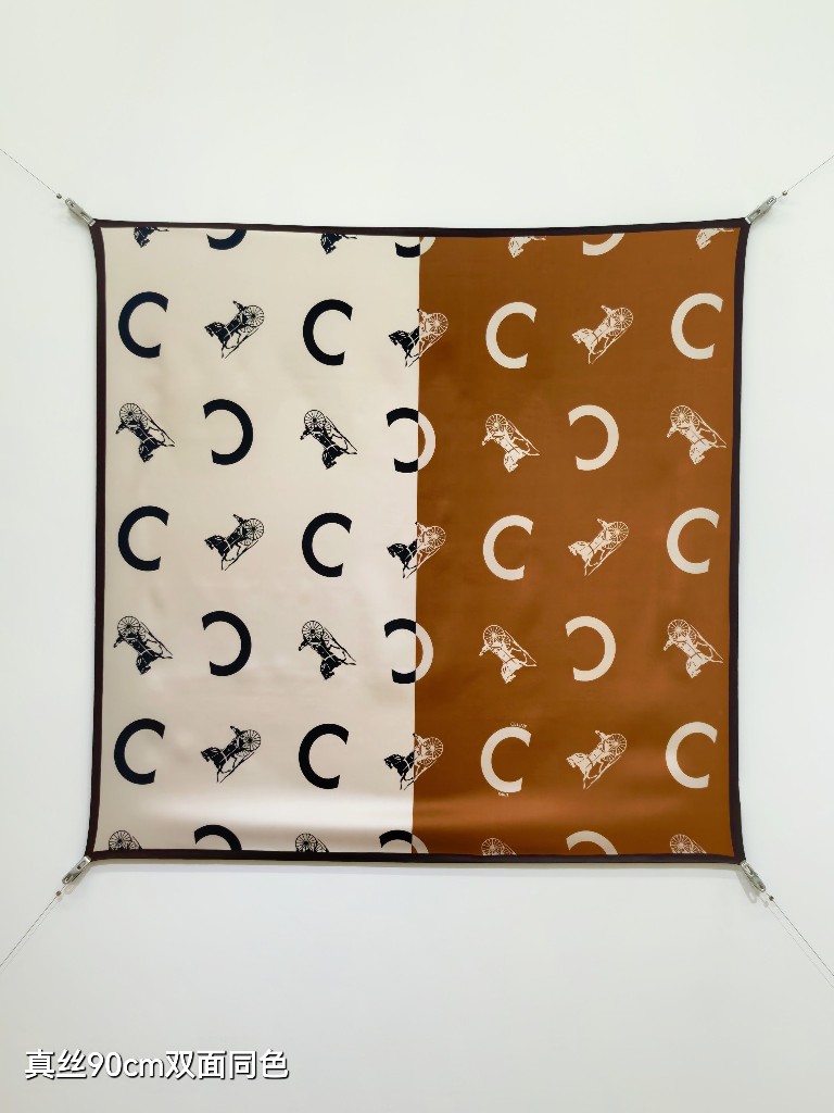 Celine Double-Sided Silk Scarf-058