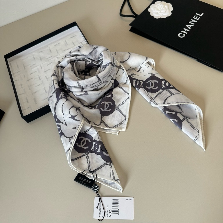 Chanel Single-Sided Silk Scarf-093
