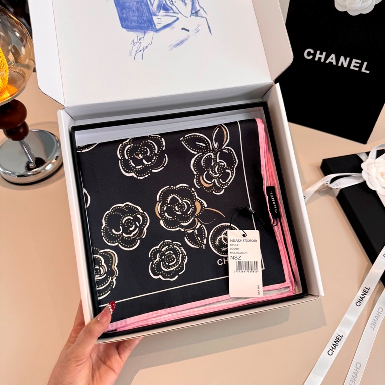 Chanel Single-Sided Silk Scarf-090