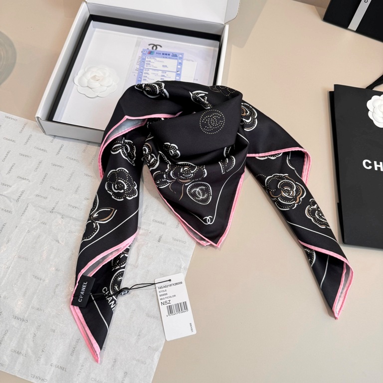 Chanel Single-Sided Silk Scarf-089