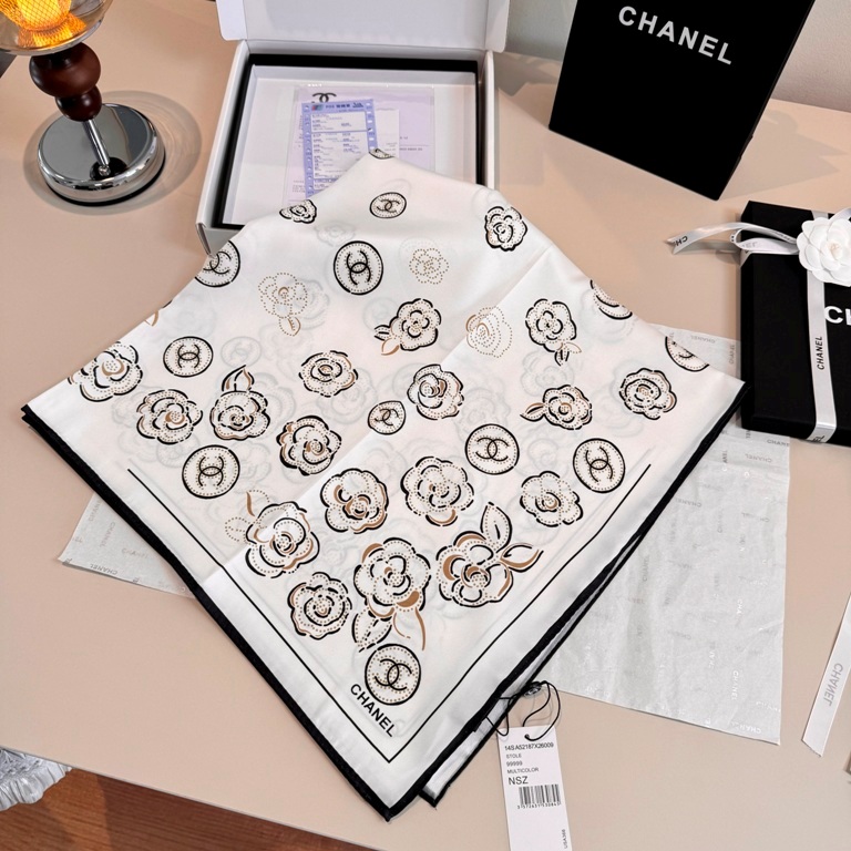 Chanel Single-Sided Silk Scarf-087