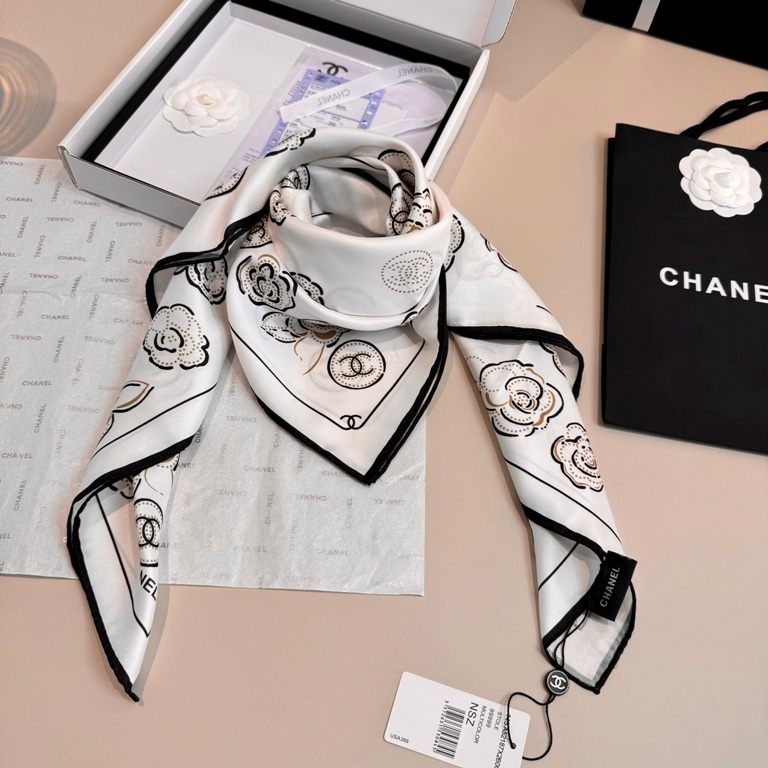 Chanel Single-Sided Silk Scarf-086