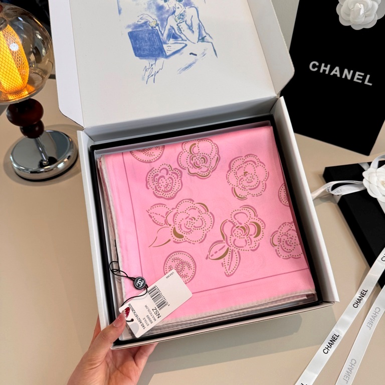 Chanel Single-Sided Silk Scarf-084