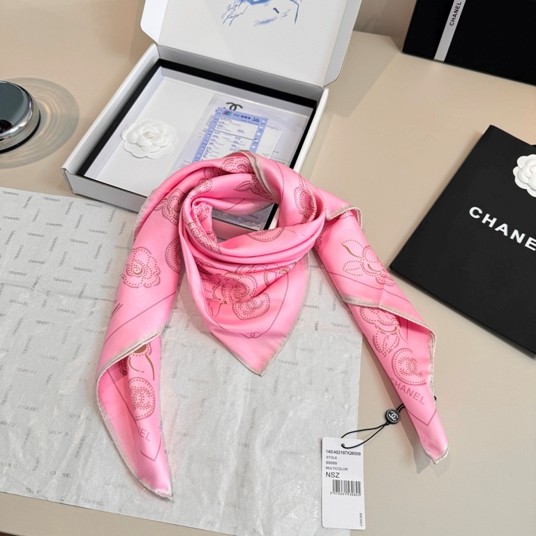 Chanel Single-Sided Silk Scarf-083