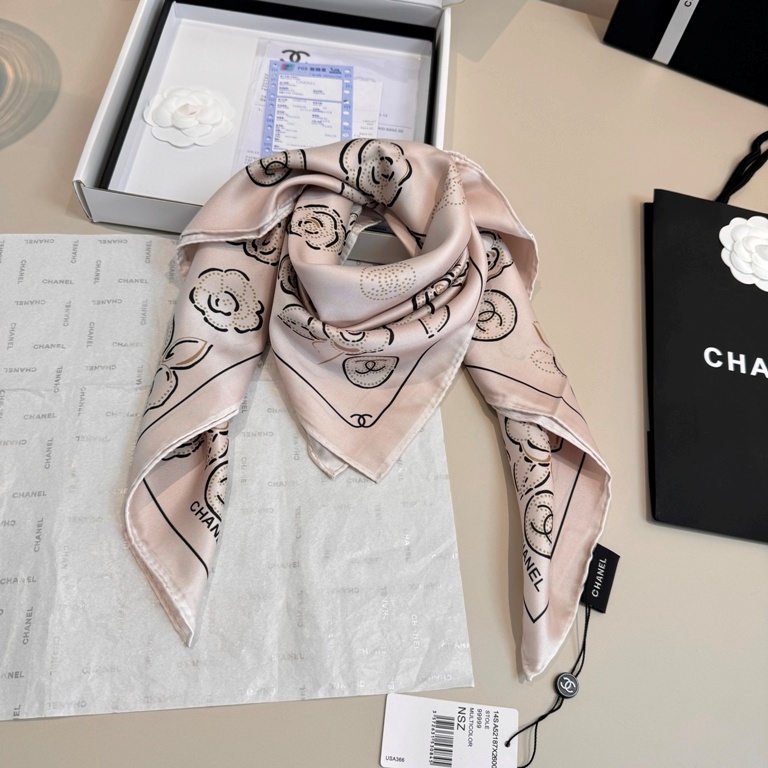 Chanel Single-Sided Silk Scarf-080
