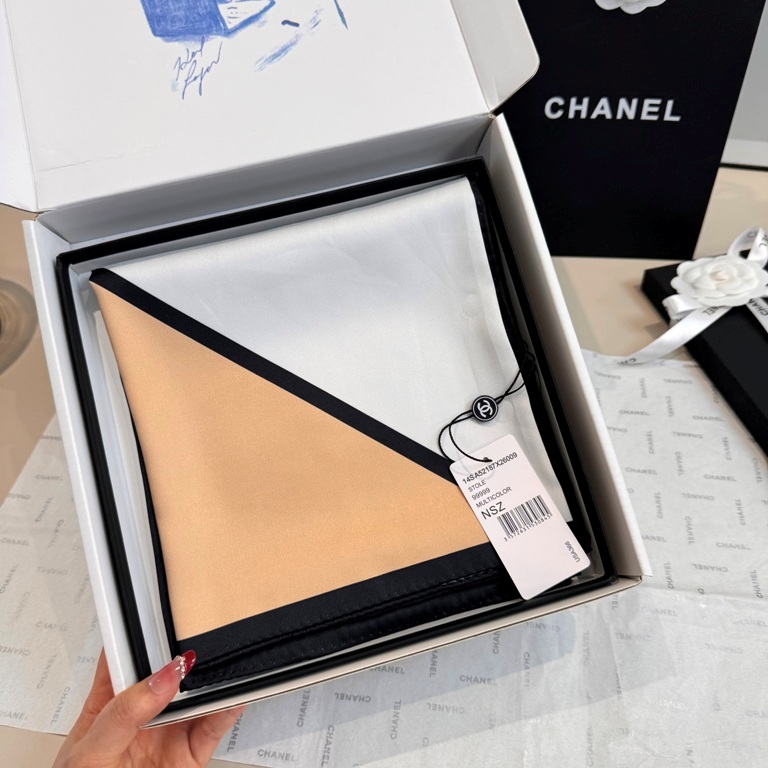 Chanel Single-Sided Silk Scarf-077