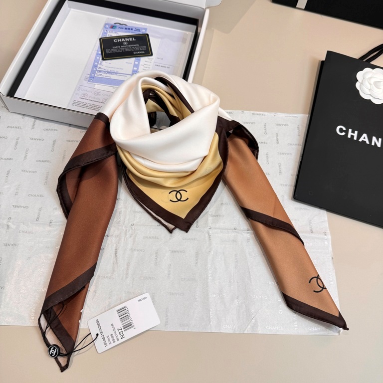 Chanel Single-Sided Silk Scarf-070