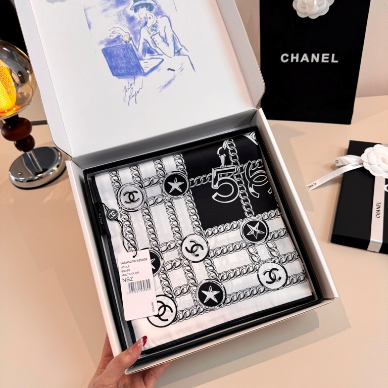 Chanel Single-Sided Silk Scarf-067